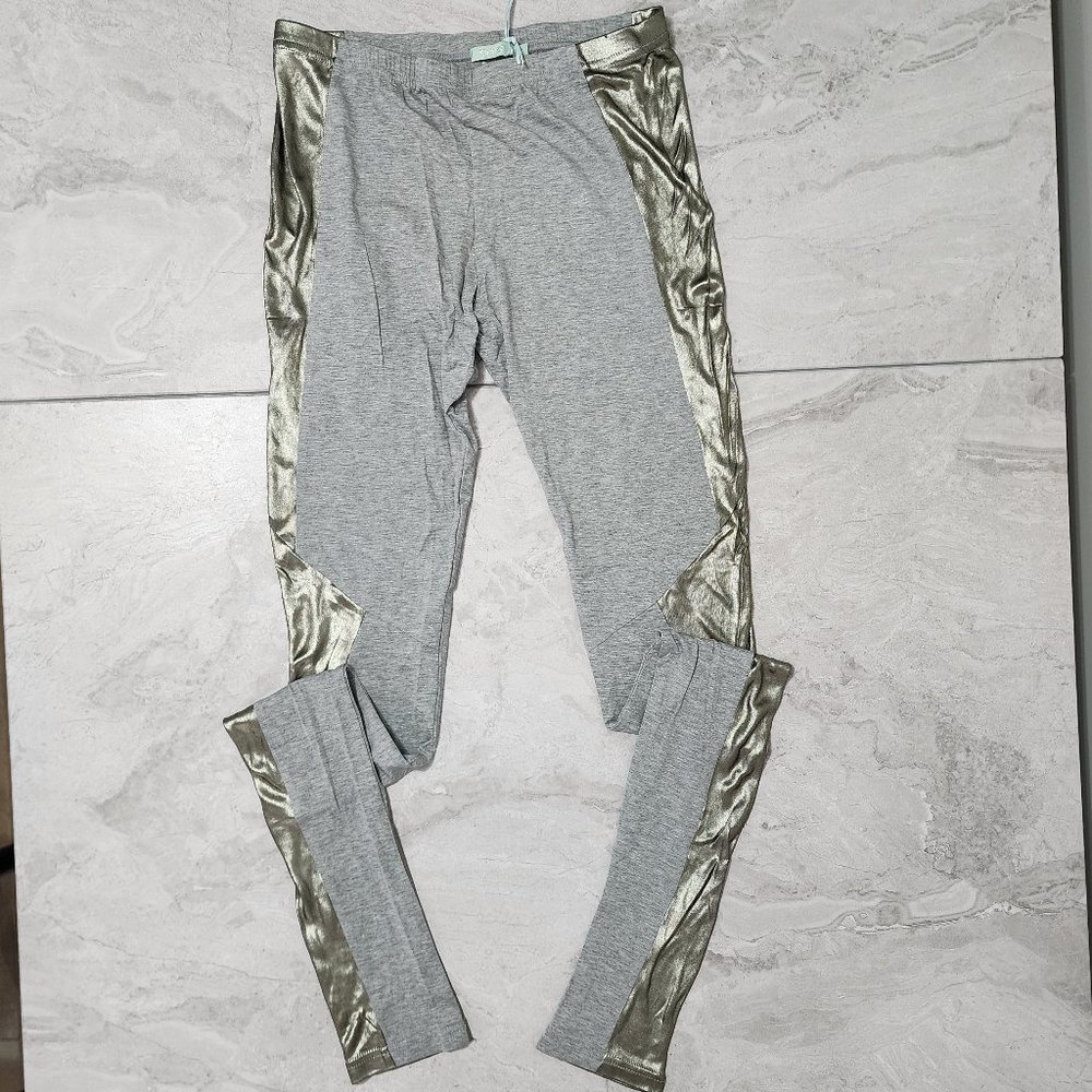 KYMARE ACDC Leggings Women's Gray/Shiny Sizes S and M New
